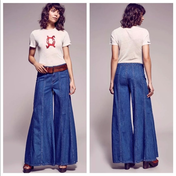 super high waisted wide leg jeans